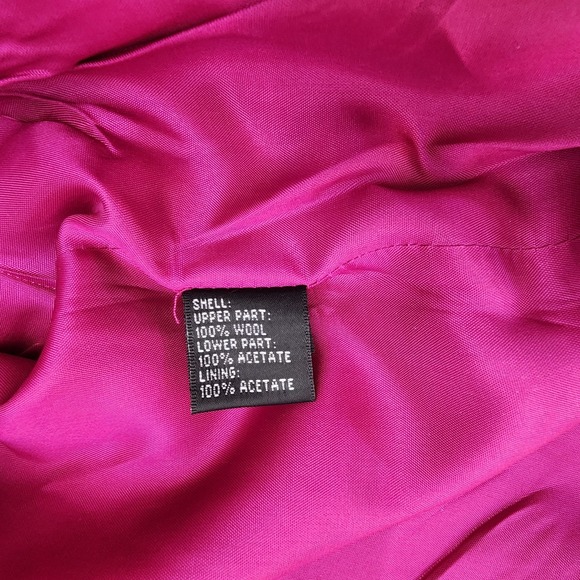 Carmen Marc Valvo Cap-sleeve Cocktail Dress Raspberry Pink Sz 10 - Picture 14 of 14